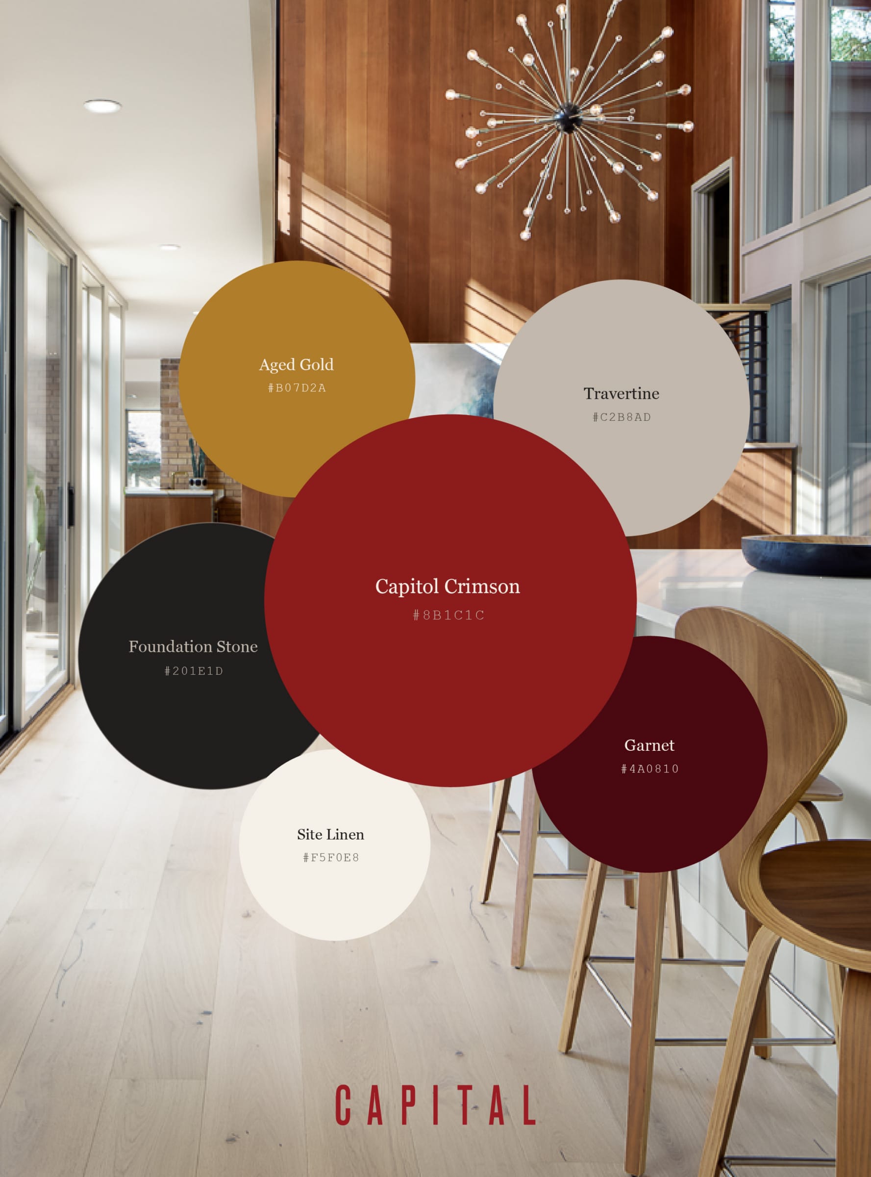 Capital Construction brand color palette — custom home builder website redesign and SEO by Ryderking + Co, Austin